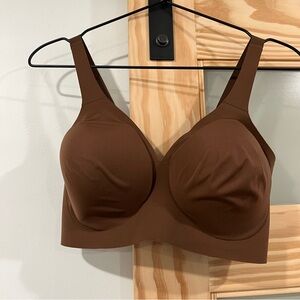 Evelyn Bobbie The Starlette Plunge Bra Seamless Brown/Clay Women's Bra Large